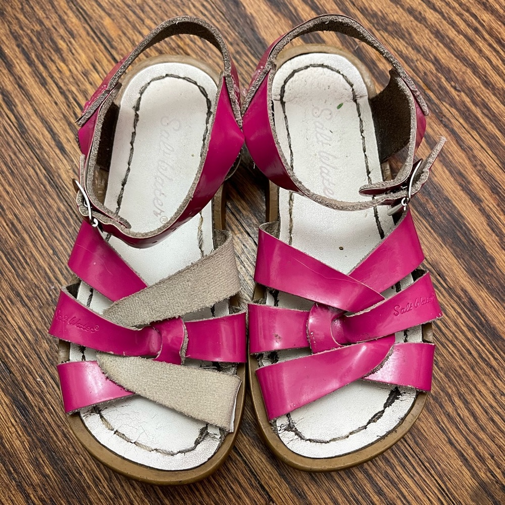 Pink saltwater sandals